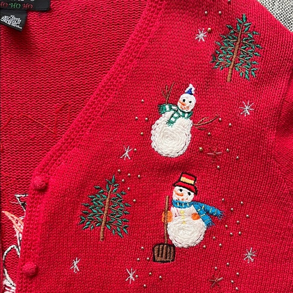 American Vintage Snowman Twilight Cardigan, with beaded detailing Size: XL - Picture 11 of 17